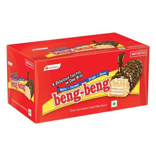 beng -beng beng -beng - Chocolate Caramel Wafer Crispy Bar|4 Delicious Layers In 1 Bite - 625Gm|25Gm X Pack of 25 (pack of 1)