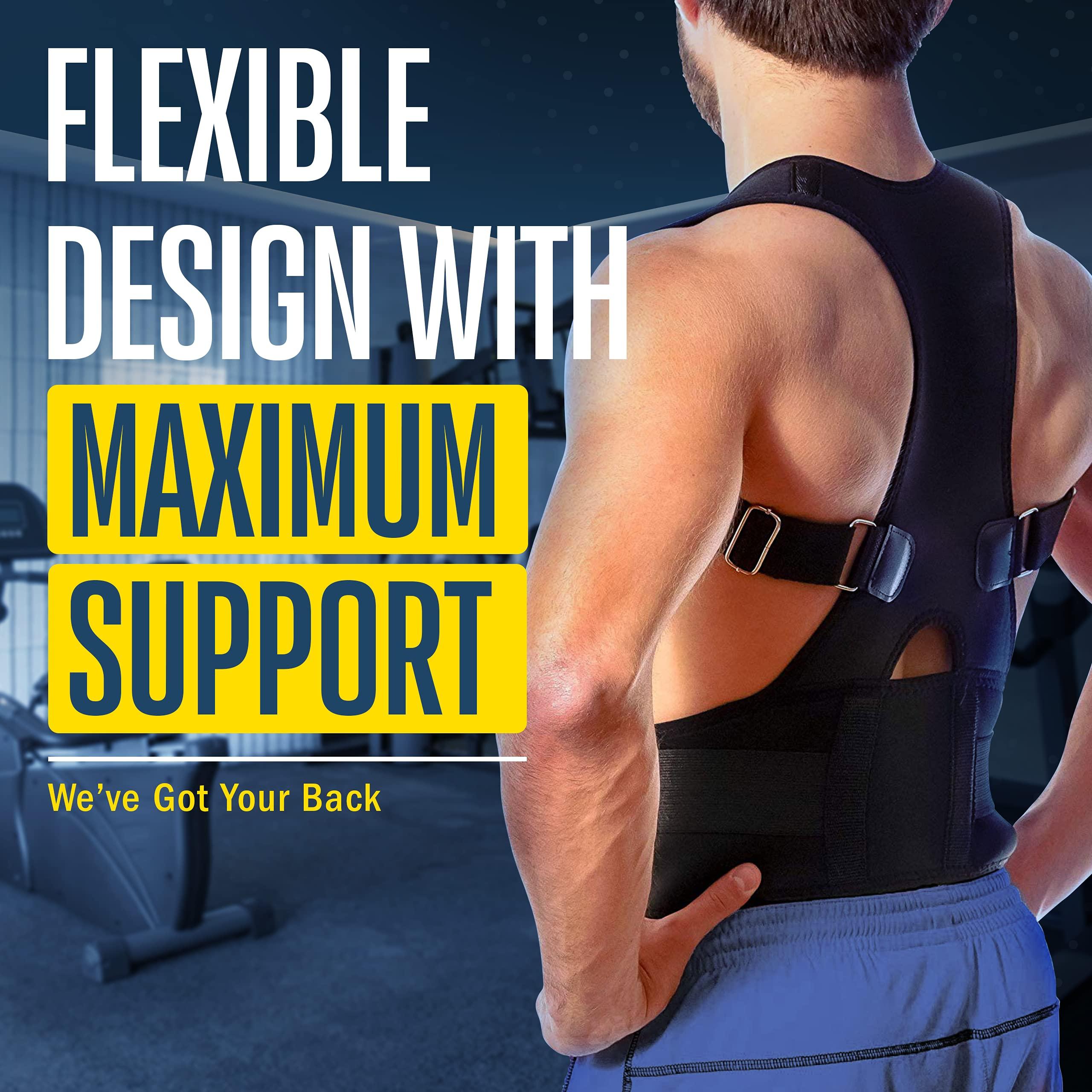 FlexGuard Support FlexGuard Posture Corrector for Women and Men - Back Brace for Posture, Adjustable Back Support Straightener Shoulder Posture Support for Pain Relief, Body Correction, Small/Medium
