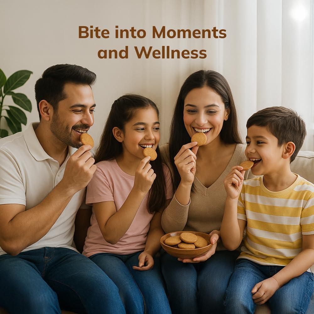 AZISTA INDUSTRIES PRIVATE LIMITED Taste Good Combo - Karela Biscuits Sugar Free Pack of 3 and Calcium & Vitamin D Biscuits Pack of 3 (100g X Pack of 6)