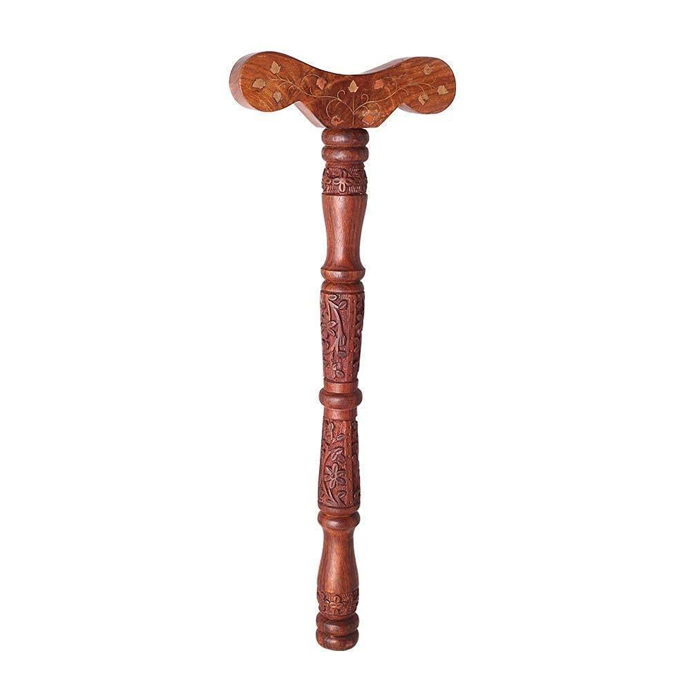 Wooden Cave Wooden Cave Wooden T-shaped Yoga Danda Meditation Stick for Improved Breath flow in Nostrils and for Yoga Practices