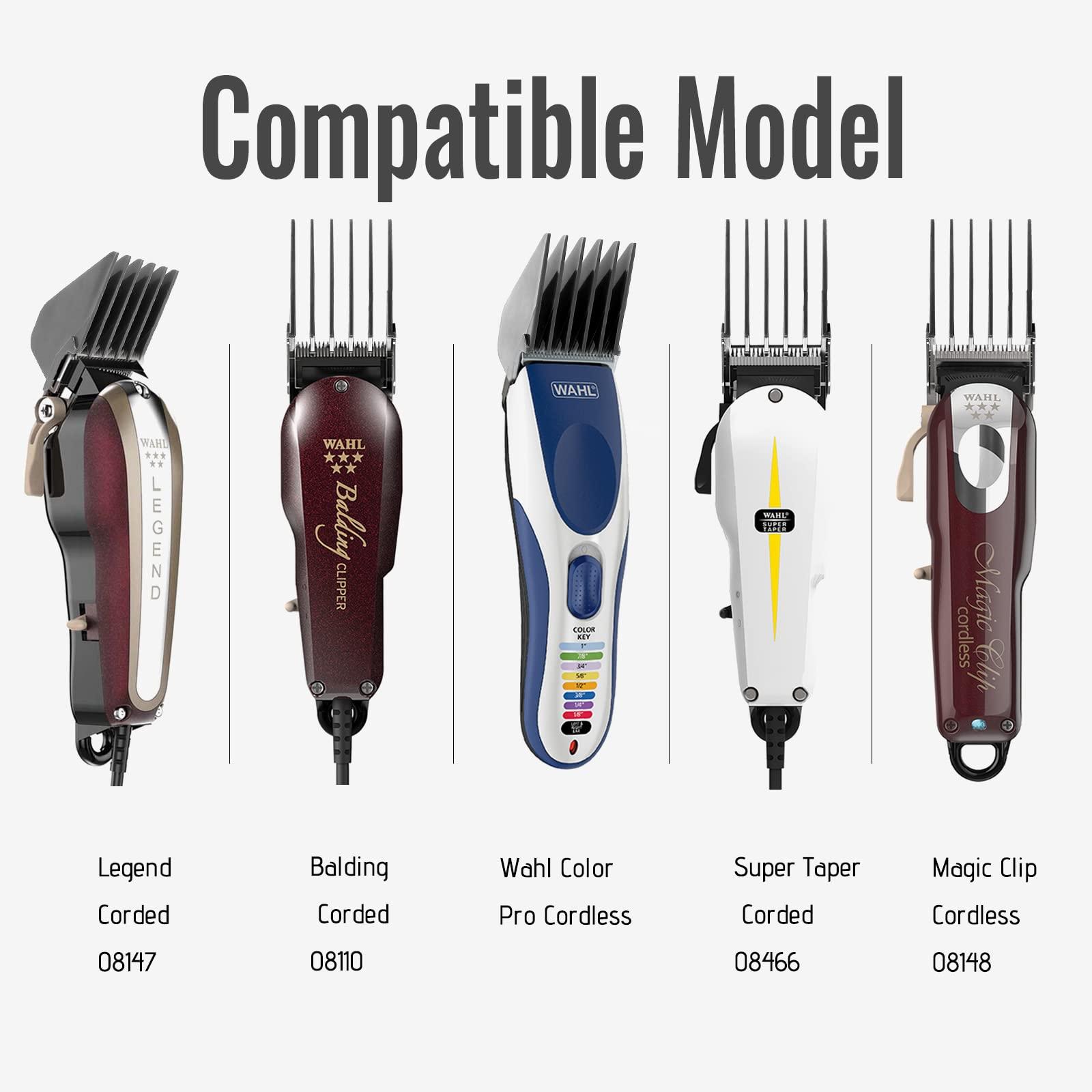 CR8GR8 Professional Hair Clipper Combs Guides, Hair Clipper Guards 1 & 1/4" 1 & 1/2" 2", Mega NO.16 NO.12 NO.10 fits for Most Wahl Clippers (NO.10+NO.12+NO.16, White)