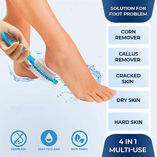Wofier Wofier® 4 in 1 Foot Pedicure Brush, foot Cleaner Tool (Multicolor)