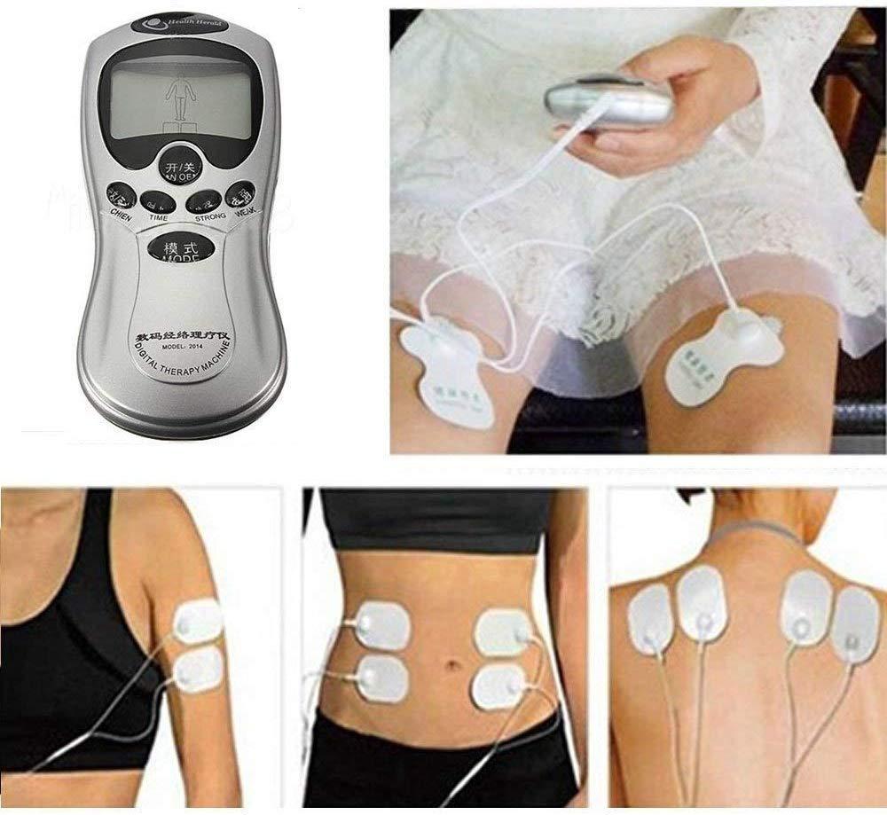 Holy Delight Holy Delight 8 in 1 Digital Therapy Machine Full Body Massager Acupuncture Machine Electric Therapy Pulse Muscle Relax Massager, 4 Pads