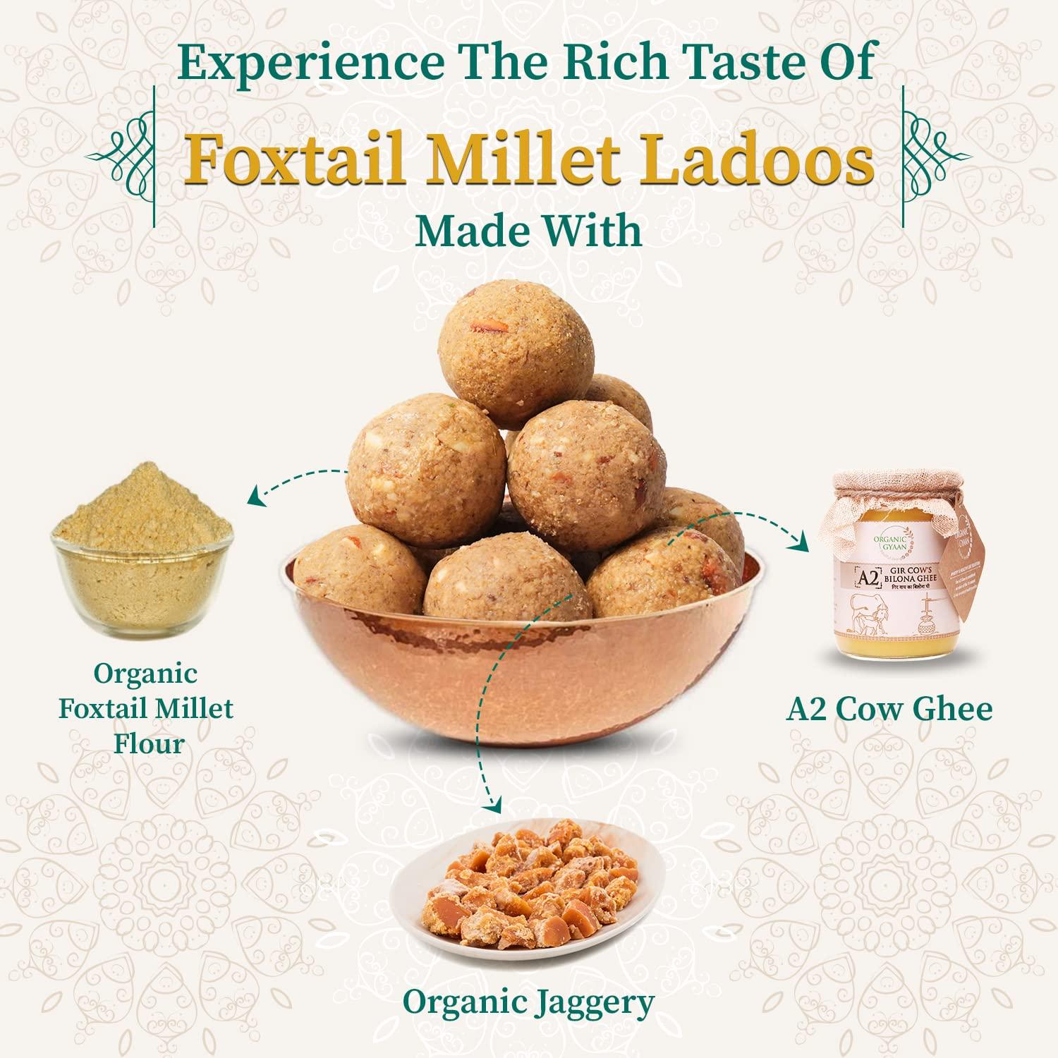 ORGANIC GYAAN Organic Gyaan Foxtail Millet Ladoo 500gm