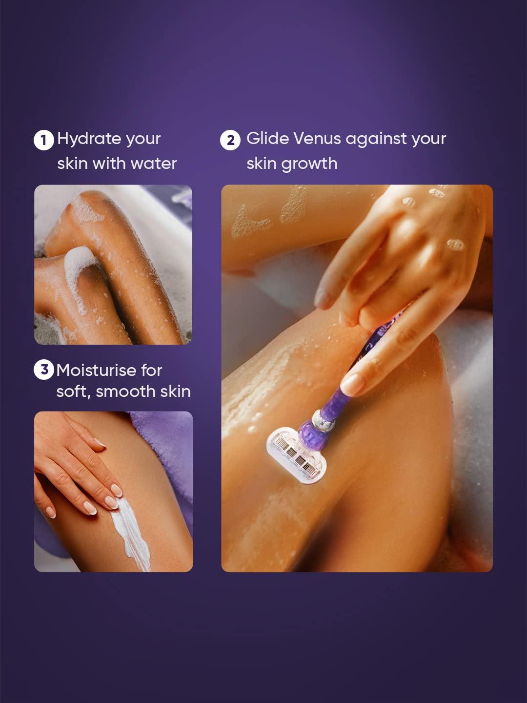 Gillette Venus Gillette Venus Swirl | Hair Removal Razor & Gillette Venus Comfortglide Hair Removal Razor for Women | 1 Pc | With Avocado Oils & Body Butter, Freesia Scent COMBO