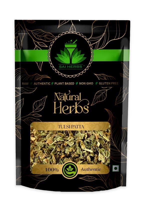 SAI HERBS SAI HERBS Tulsi Patta - Ocimum Sanctum - Basil Leaves - Pure & Natural (500 Grams)