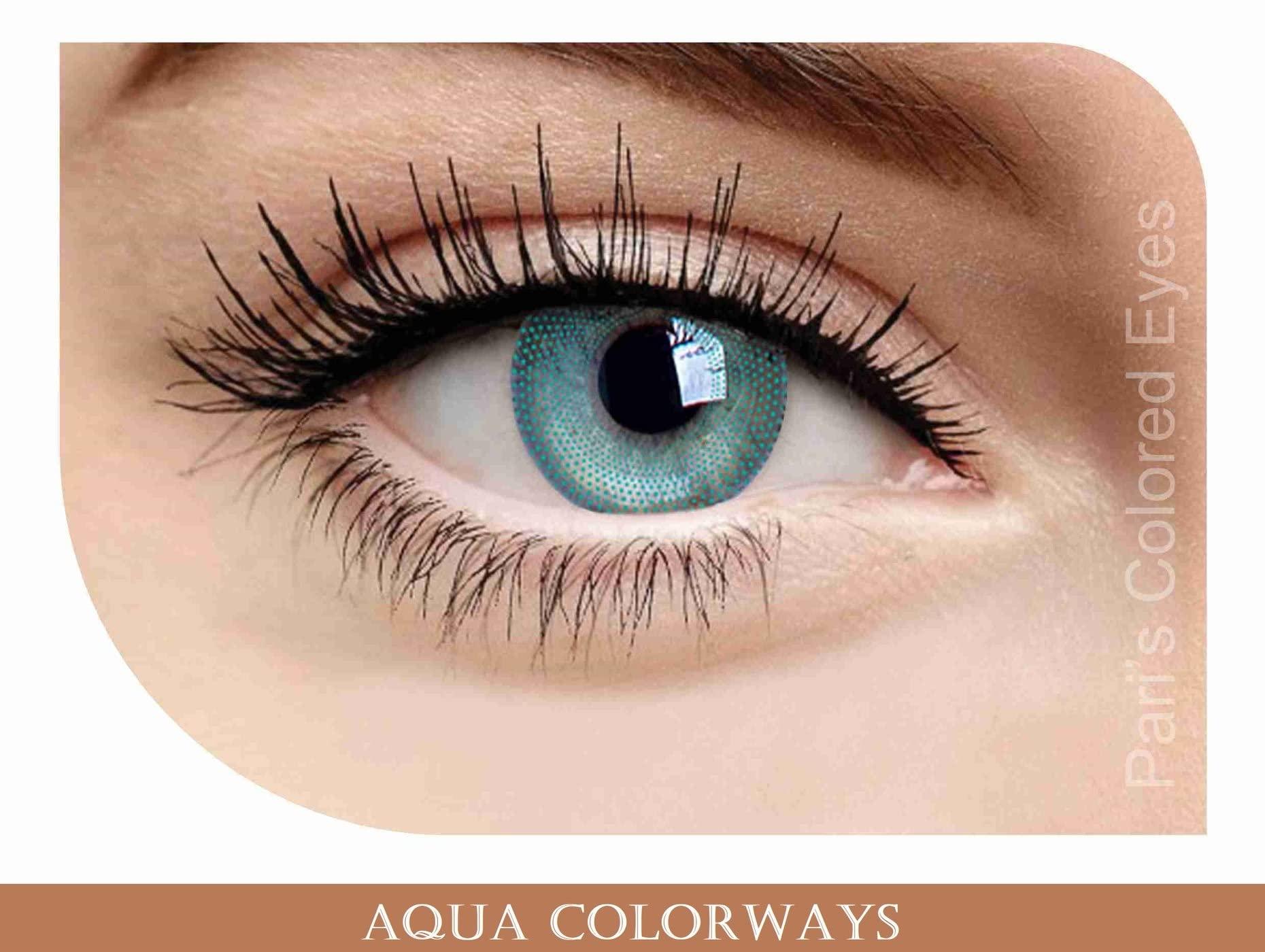 Optify Optify Yearly Color Contact Lenses (Zero Power,Aqua Color Ways,Pack of 1)