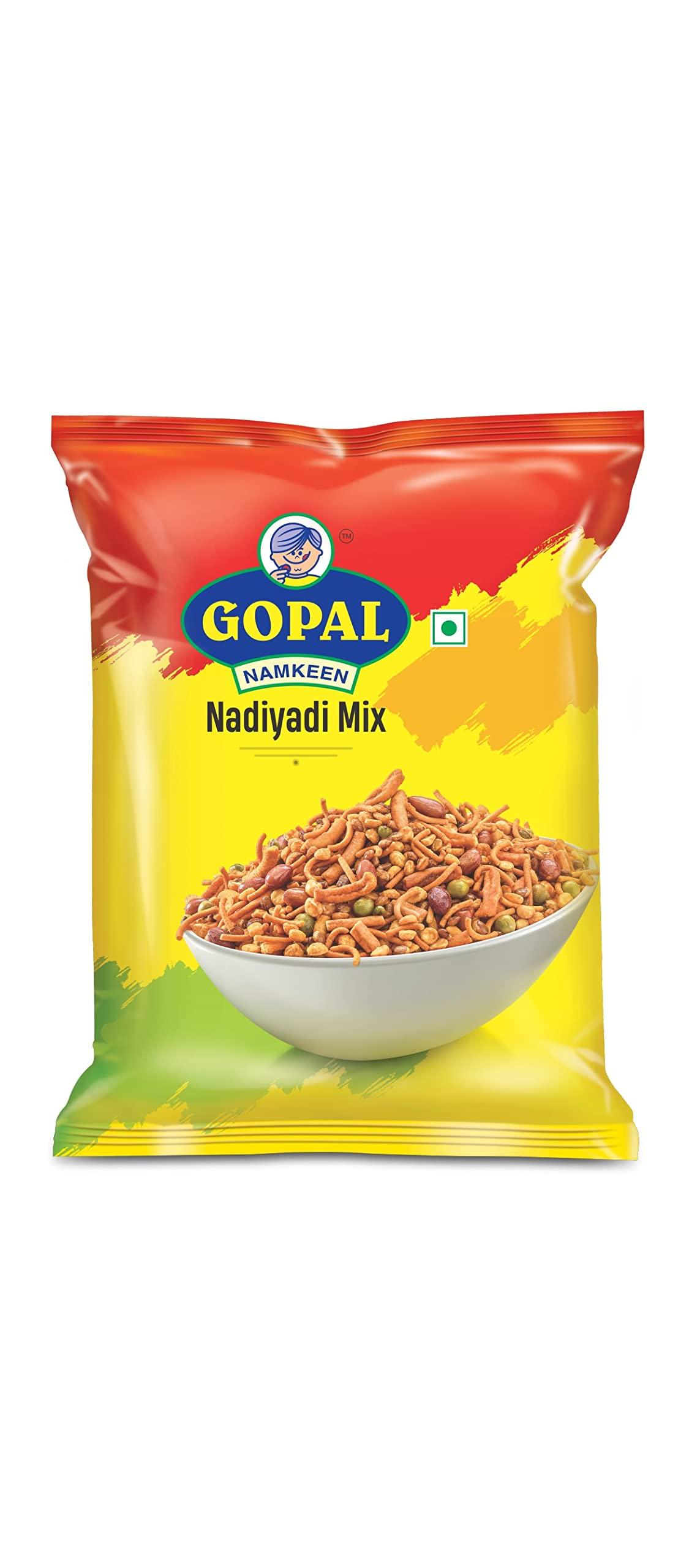 GOPAL NAMKEEN Gopal Namkeen Combo |Bhavnagri Gathiya 500g | Sev Murmura 500g |Nylon Chivda 500g |Nadiyadi Mix 500g |Sing Bhujiya 500g