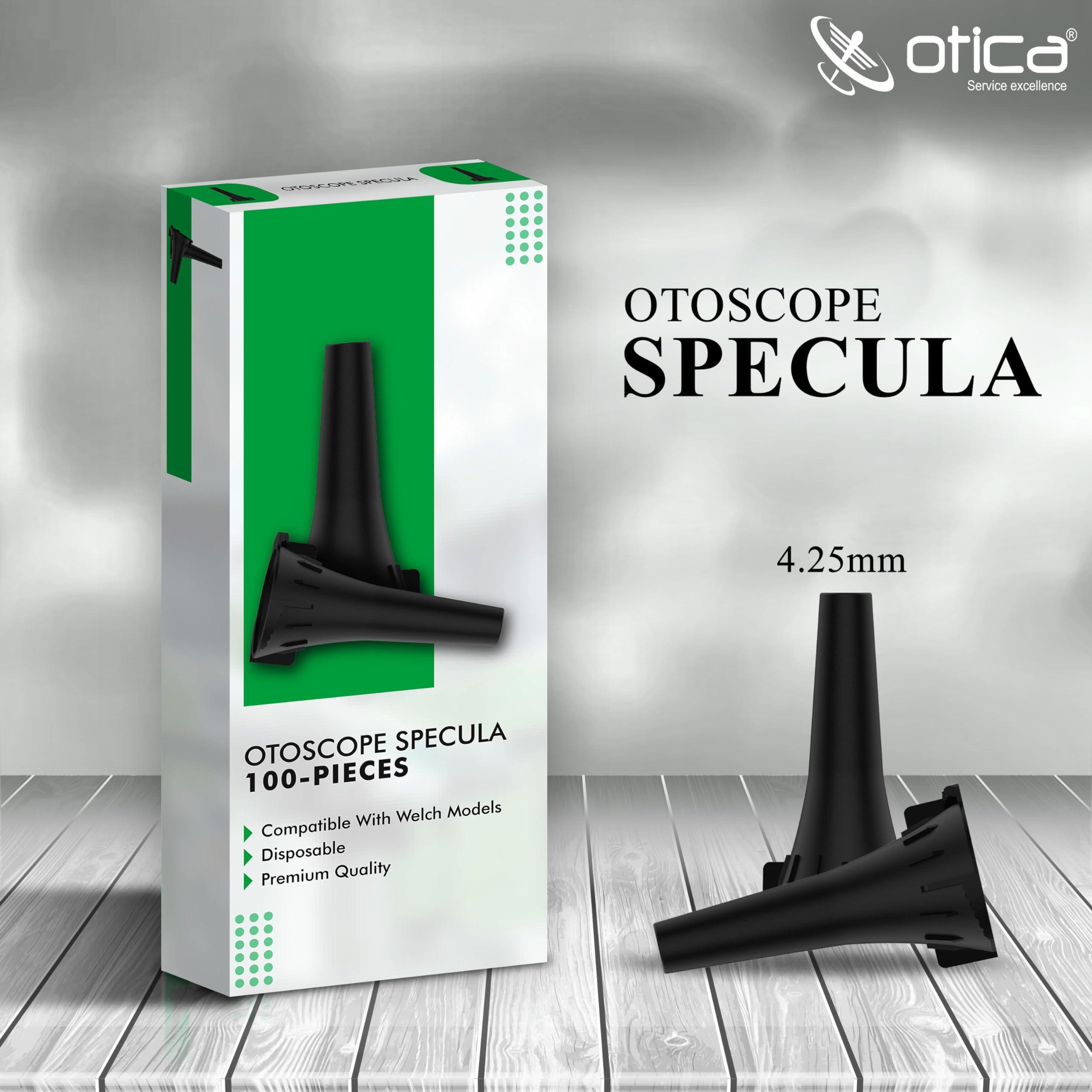 OTICA 4.25 mm Disposable Ear Specula for Welch Otoscopes compatible with all otoscopes of Wel ch-Allyn Universal Otoscope Speculums tips otoscope cover pediatric Bag of 100 psc