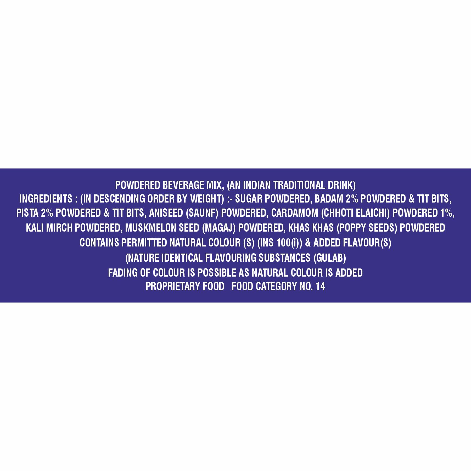 CHAMAN Chaman Thandai Powder with Badam Pista Elaichi 500G [Refreshing Taste]