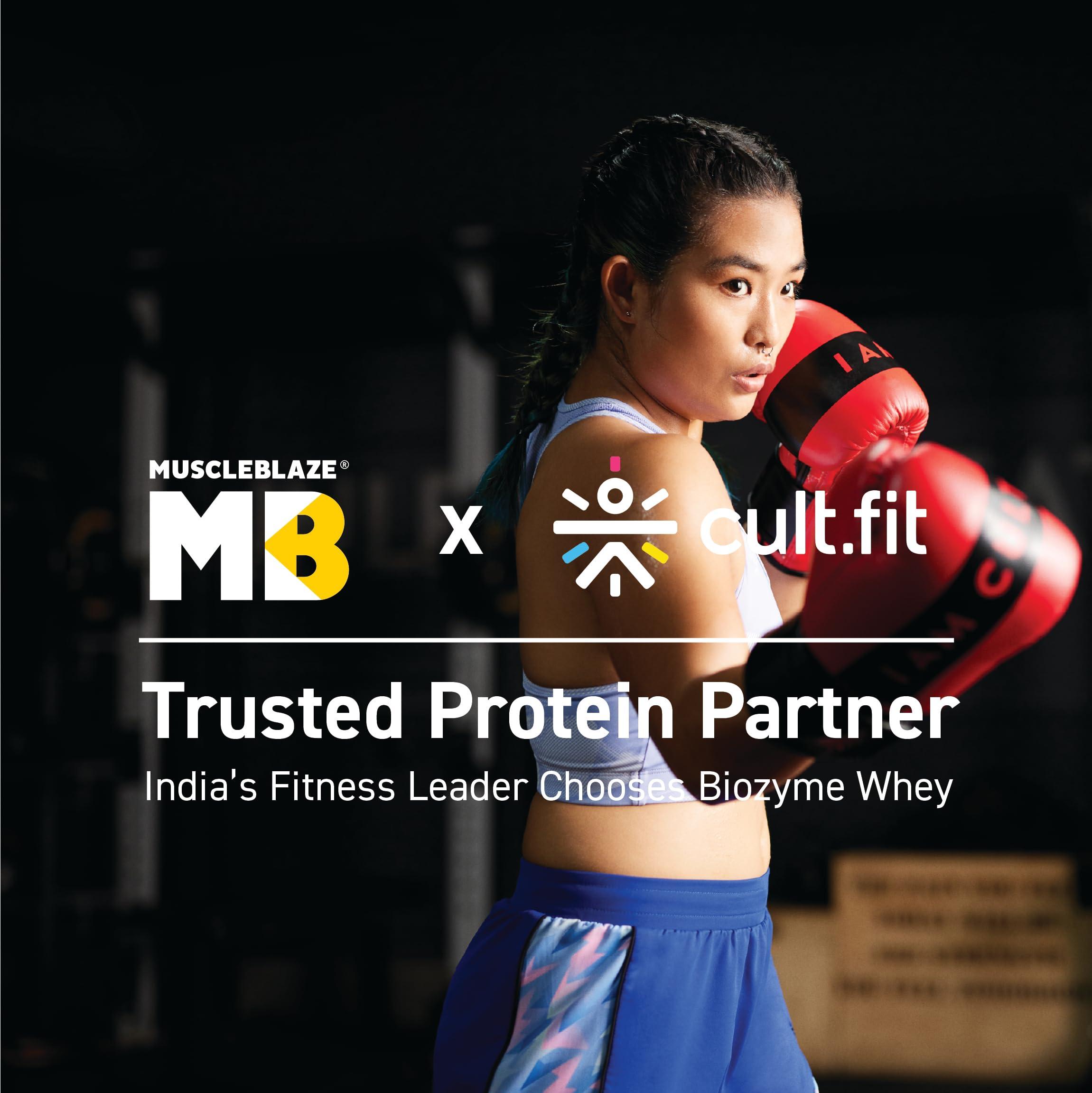 MuscleBlaze MuscleBlaze Biozyme Performance Whey Protein | Clinically Tested 50% Higher Protein Absorption | Informed Choice UK, Labdoor USA Certified & US Patent Filed EAF (Magical Mango, 1 kg / 2.2 lb)