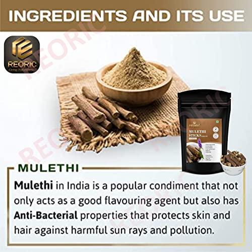REORIC REORIC Mulethi Stick For Eating - 100g(Pack of 2) | Liquorice Roots | Yastimadhu Licorica Sticks | Licorice Roots | Jeshthamadha Use for immunity Booster