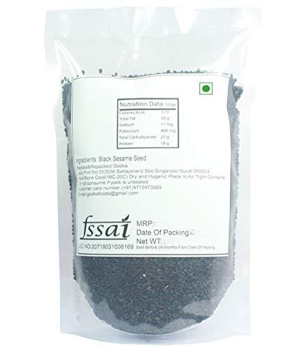 GODKA Godka Organic Black Sesame Seeds/ Kale Til/Fresh & Natural Black Till, 1kg