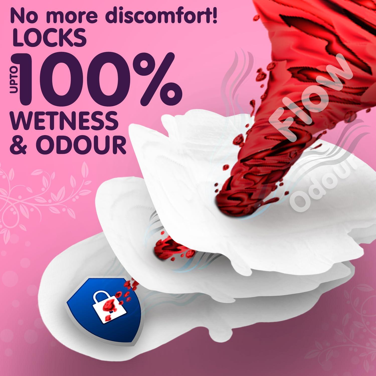 MAYO ULTIMA MAYO ULTIMA Ultra-Thin Sanitary Pads for Women/Girls - 66 Pads XL size | Heavy Flow Pads for Women | Leak Proof Sanitary Absorption Pads