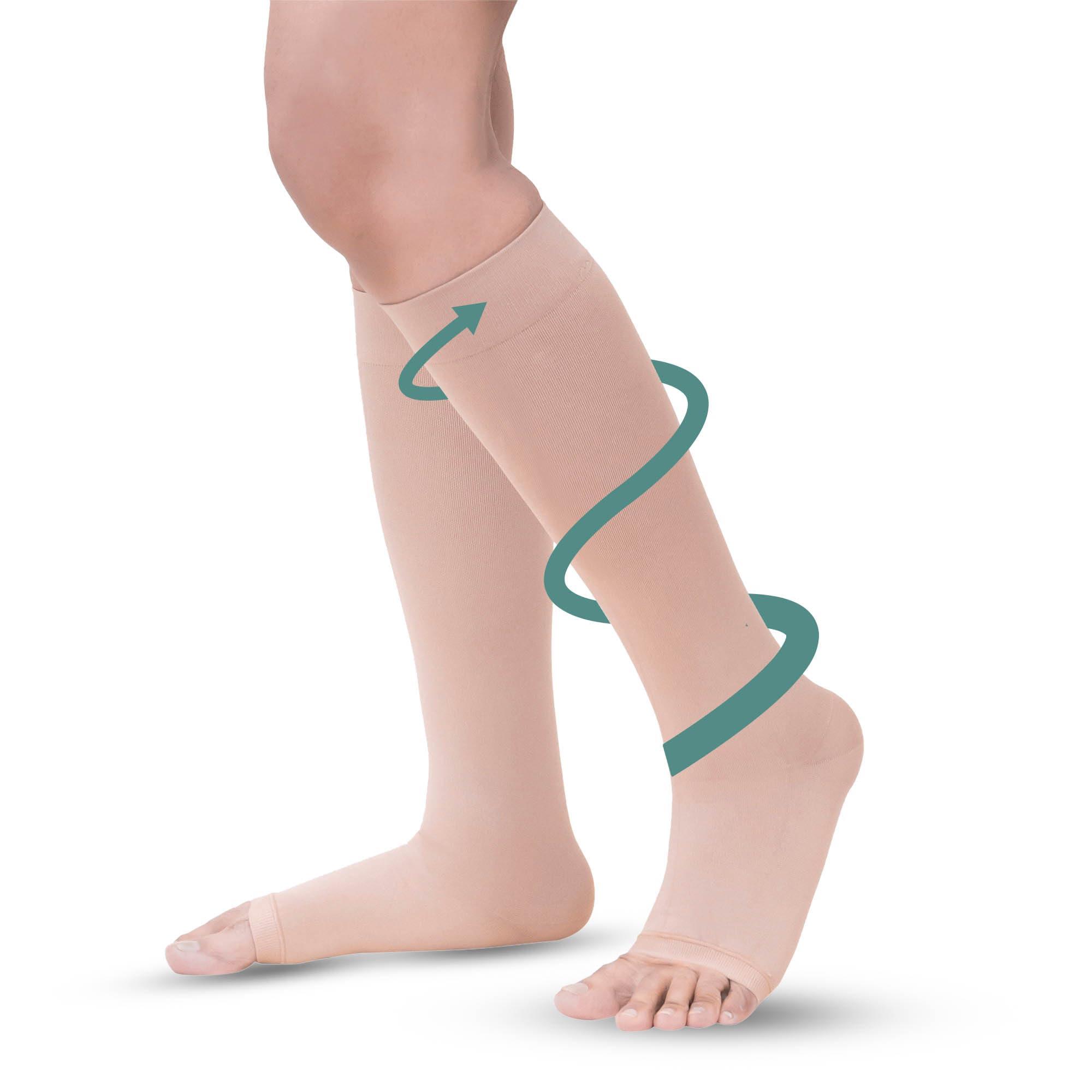 Sorgen Sorgen Class I Medical Compression Stockings for Varicose Veins | Class 1 Knee Length stockings | Below Knee Class I Compression Socks | 18-21 mm Hg pressure stockings (Medium)