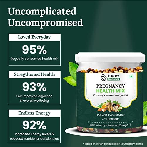 Healofy Naturals Healofy Naturals Healthy Pregnancy Mom's Trail Mix Dry Fruits Nuts Seeds Mix, Pack of 2 (200GM each) | Immunity Booster | Healthy Snacks (3rd Trimester)