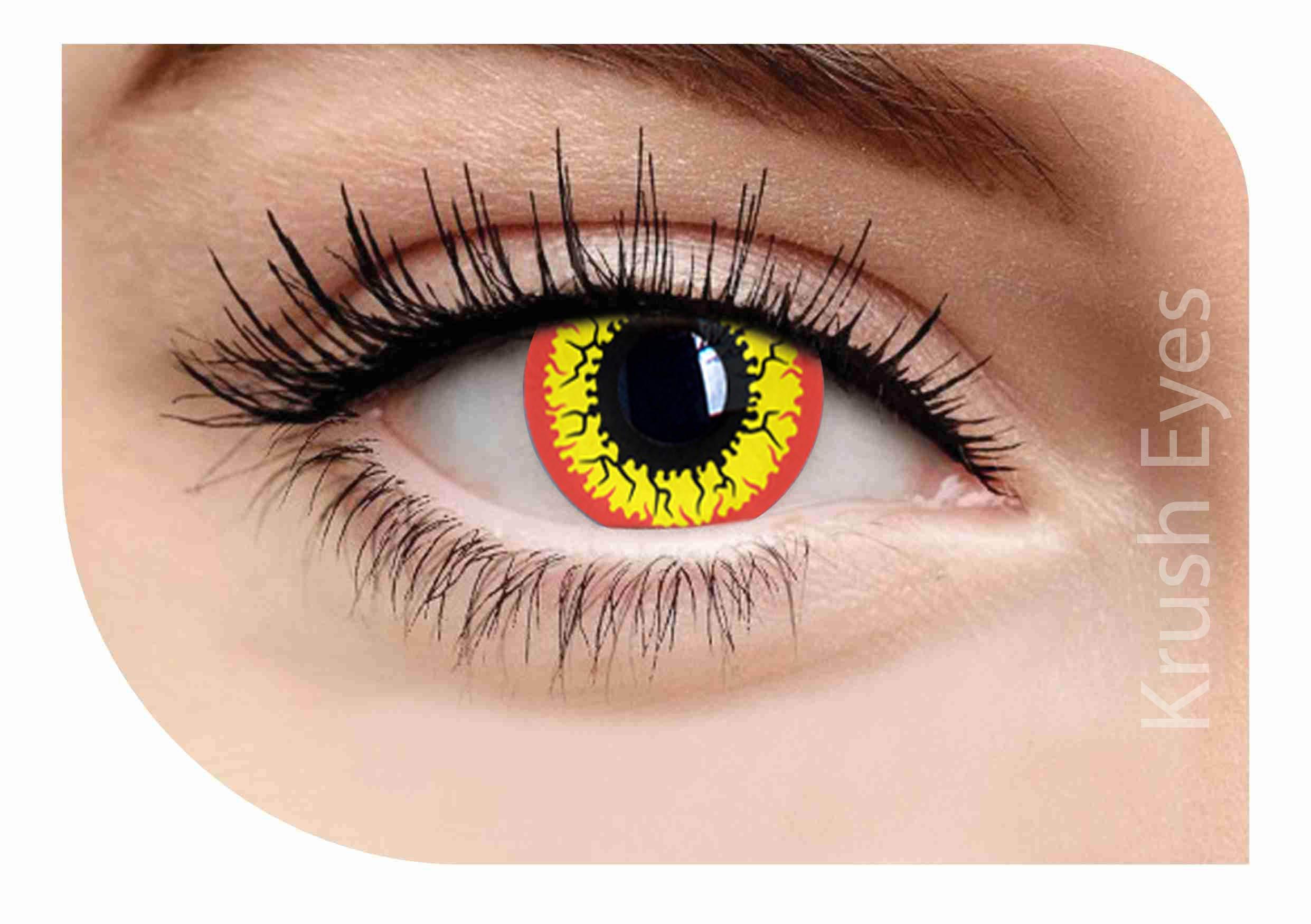 Krush Eyes Krush Eyes Crazy and Fancy Look Your It Eyes Coloured Contact Lenses with Lens Case
