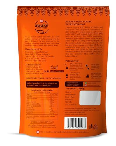 Fresh & Honest Fresh & Honest Awake Filter Coffee Powder 83:17 Blend, 200g - Pack of 2 (400g)