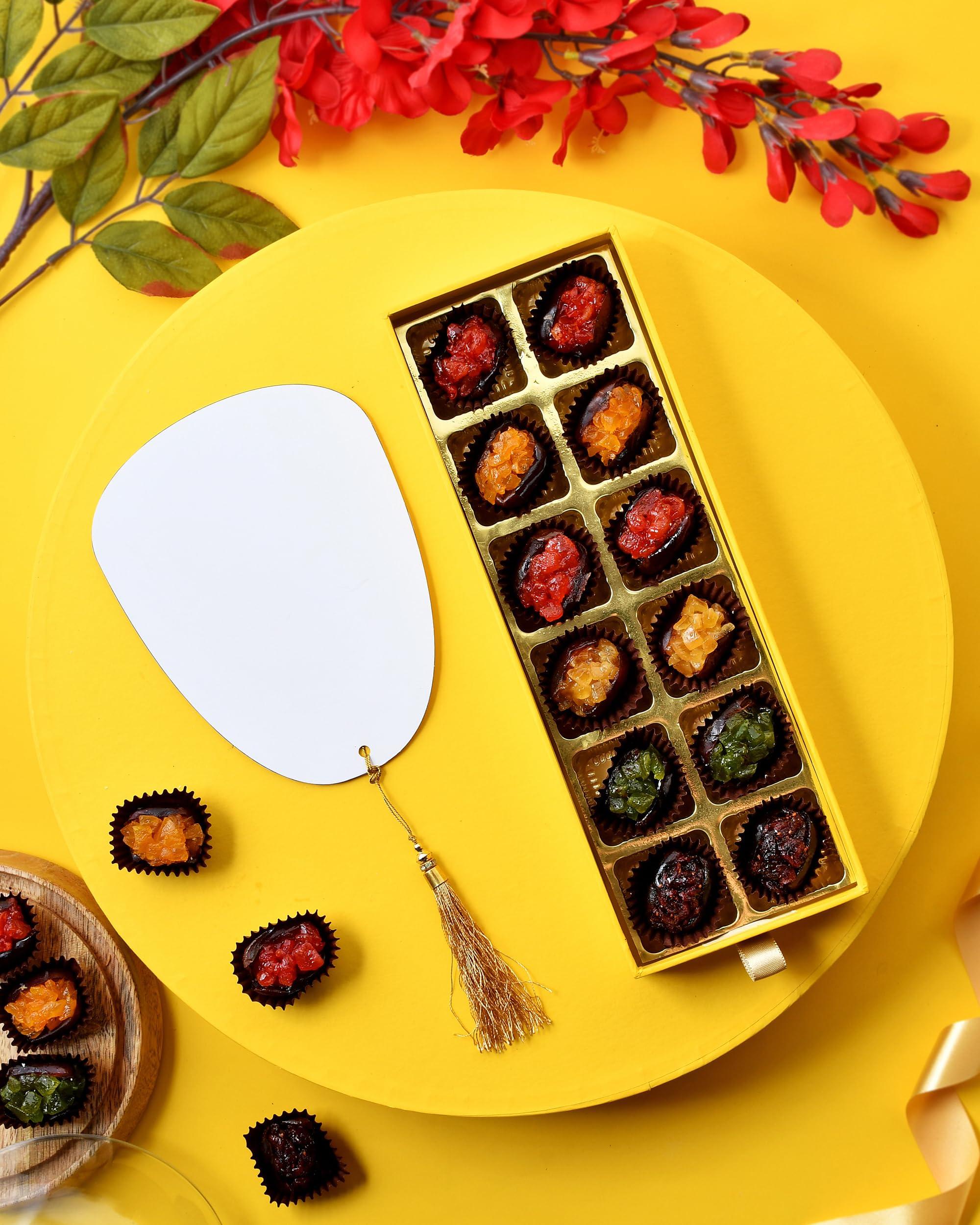 HYPERFOODS Sweet Gift Box Sweets Gifts Sweets Gift Hamper Sweets Combo Pack of 12 Candy Dates