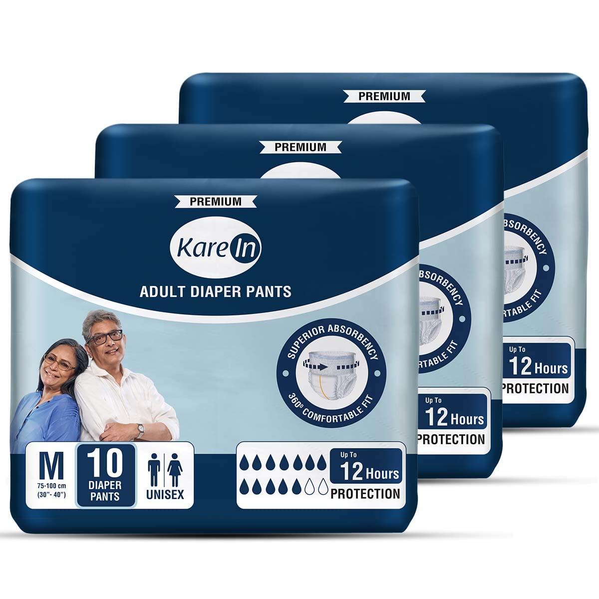 KareIn Kare In Premium Adult Diaper Pants, Medium - 30 Count & Kare In Premium Adult Diapers, Medium, 20 Count