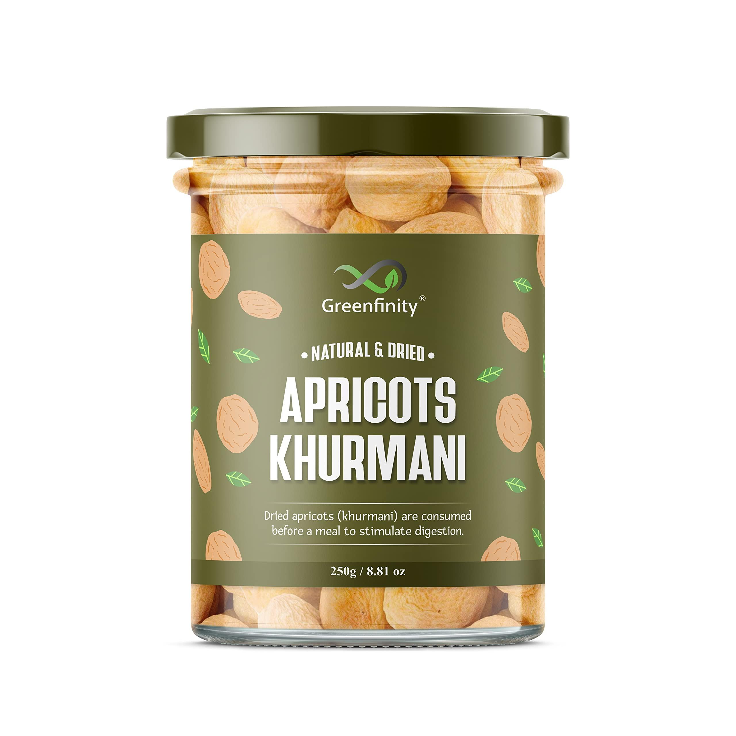 GreenFinity GreenFinity Mixed Dry Fruit (Almonds, Cashew Nuts, Green Raisin, Apricot - 250g (Pack of 4))