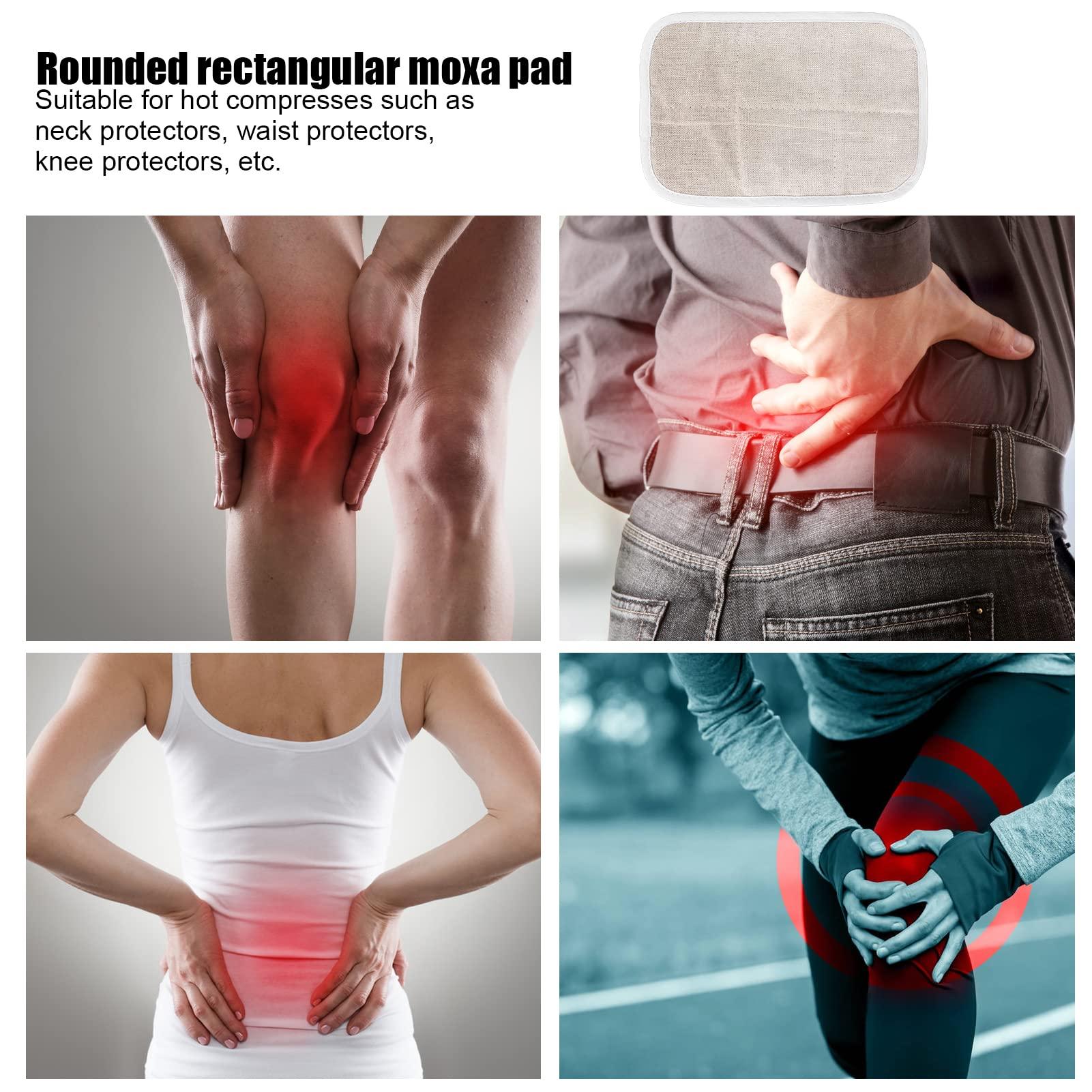 Fabater Moxibustion Bag, Hot Compress Moxa Bag Heat Insulation Cotton and Linen Rounded Rectangular for Waist and Knee Protectors