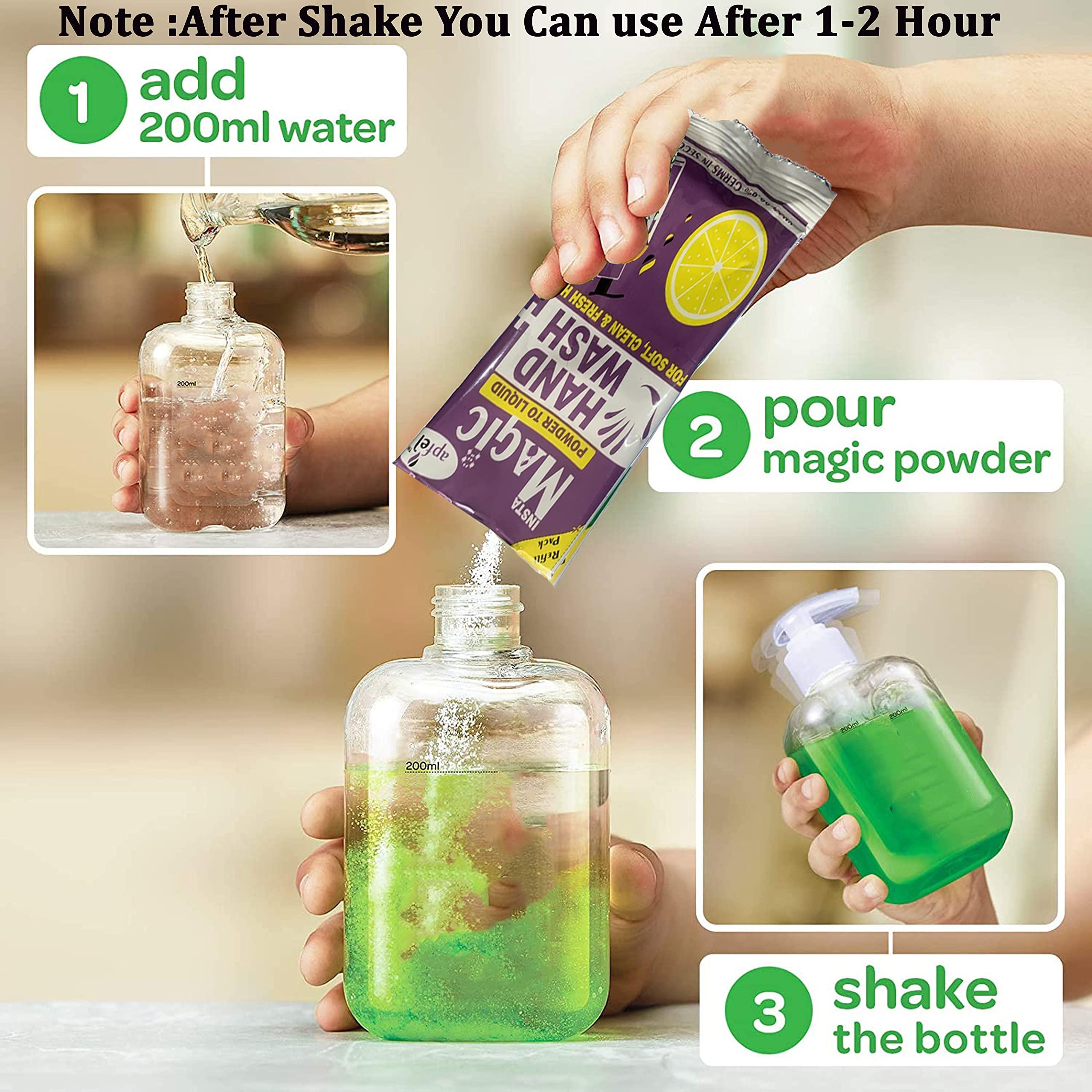 apfel Apfel Insta Magic Hand Wash Powder - 10-Pcs Lavender Scented - 100% Stronger Germ Protection for On-the-Go Hygiene (90g, Makes 2 Litres)