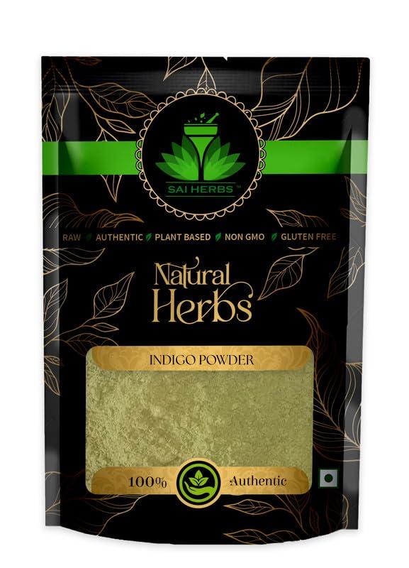 SAI HERBS SAI HERBS Indigo Herbal Extract Powder - Neel Patti Herbal Extract Powder - Indigofera Tinctoria Herbal Extract Powder - Pure & Natural (250 Grams)