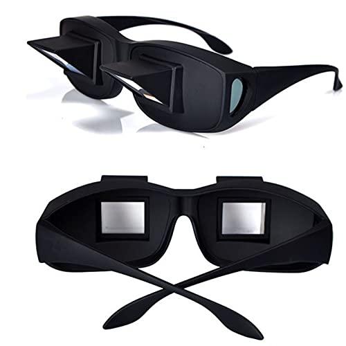 Pevor Lazy Readers Prism Glasses Bed Prism Spectacles Horizontal Eyeglasses for Reading/Watching TV Lying Down in Bed/Sofa, Myopia Presbyopic usable, Unisex