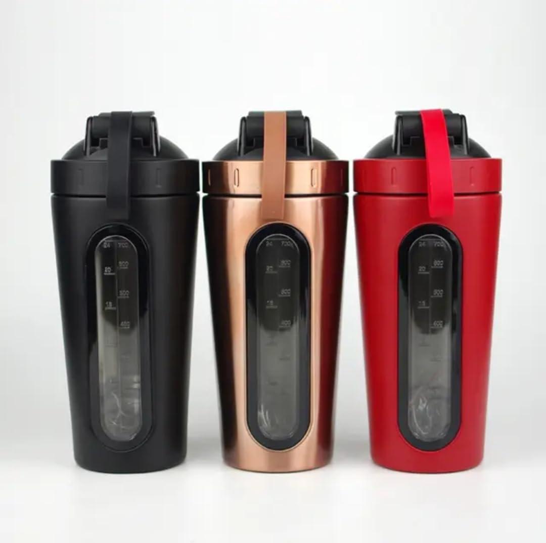 MYBURRGH MYBURRGH Steel Shaker Bottles For Protein Shake, Gym Bottles For Men Protein Shaker Bottle For Gym Shaker Bottles For Leakproof Bottle - Rose Gold, 850 ML