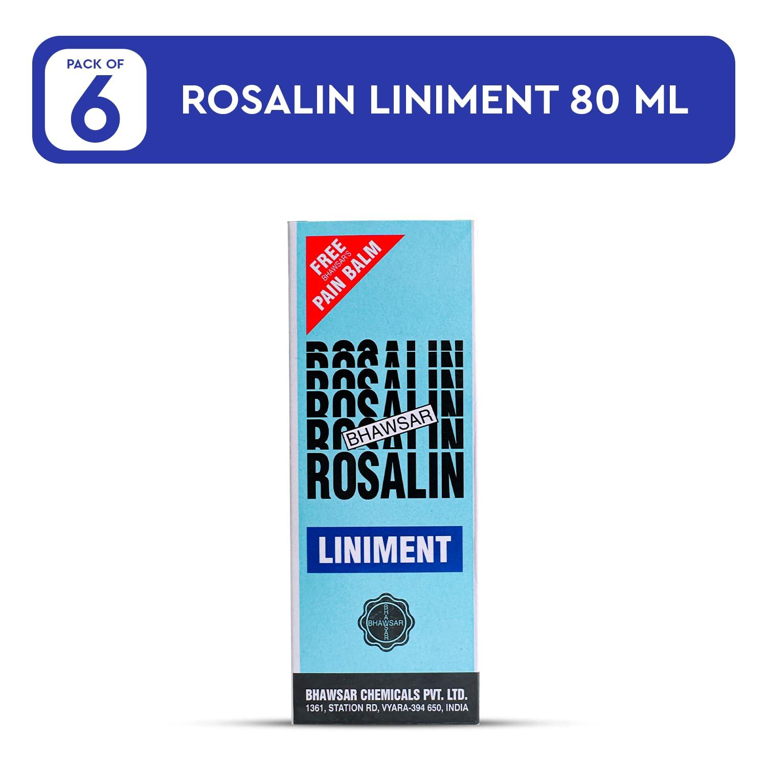 BHAWSAR ROSALIN, MAN AND WOMAN BHAWSAR Rosalin Liniment Oil 80ml (Pack of 6)