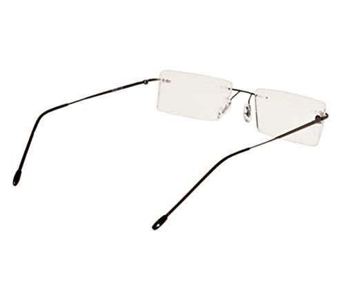 Peter Jones Peter Jones Brown Rimless Unisex Reading Glasses (Eye Power 2.50)