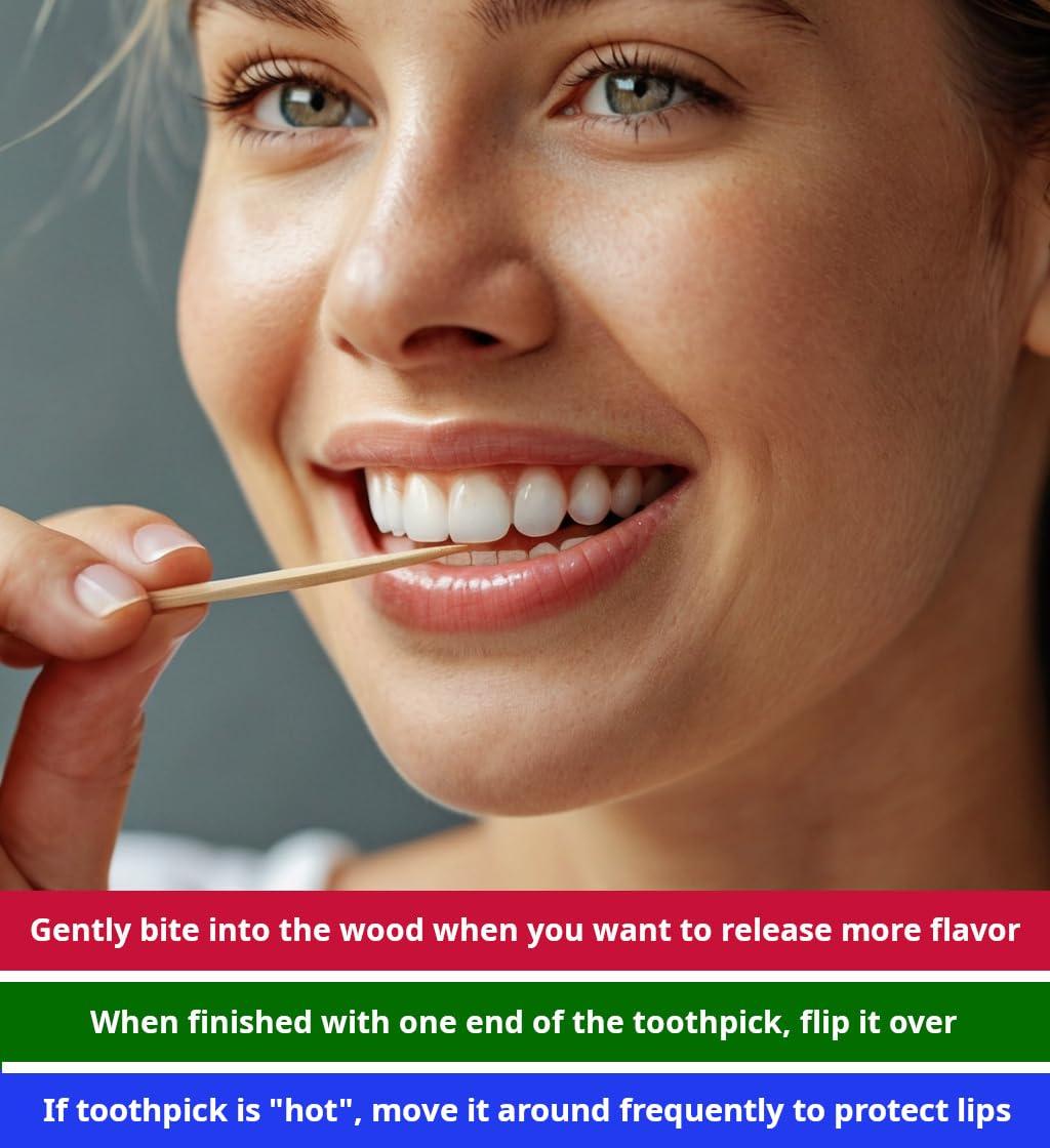 Flavor Forest Spicy Citrus Flavored Cinnamon Toothpicks - 100ct