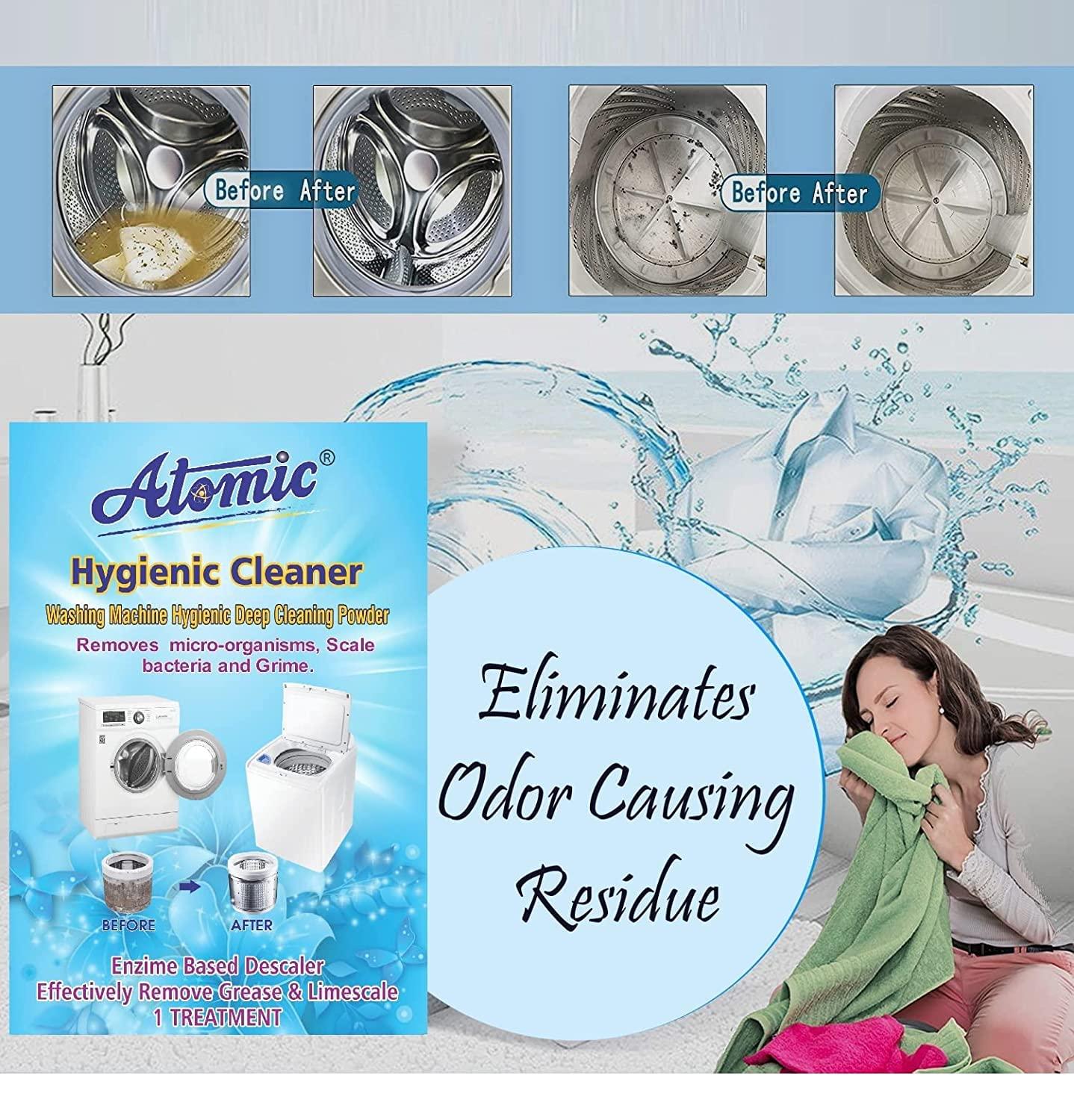 Atomic Atomic Washing Machine Cleaning Powder 150 gm to Clean Tub/Drum of Top & Front Load Washing Machine