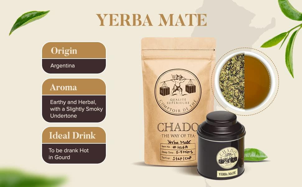 Chado Tea India Chado Tea Argentina Yerba Mate Loose Leaf Tea | Fresh Herbal Tea (50gm)