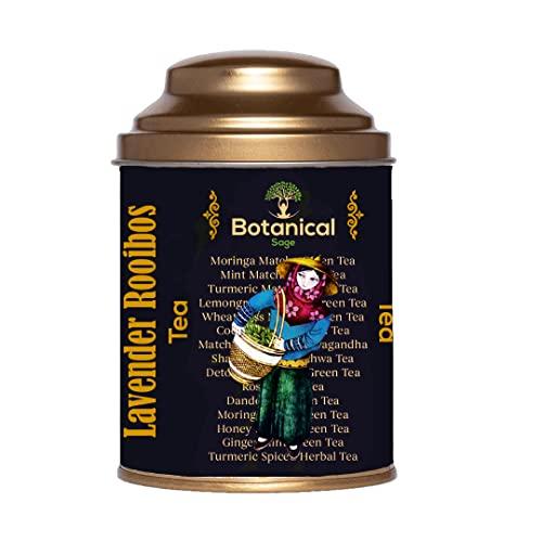 Botanical Sage Botanical Sage- Lavender Rooibos Tea 100g With free Tea Infuser | South African Rooibos with French lavender, Rose Petals & Rose hips | Selected | Betters sleep | Luxury Tea