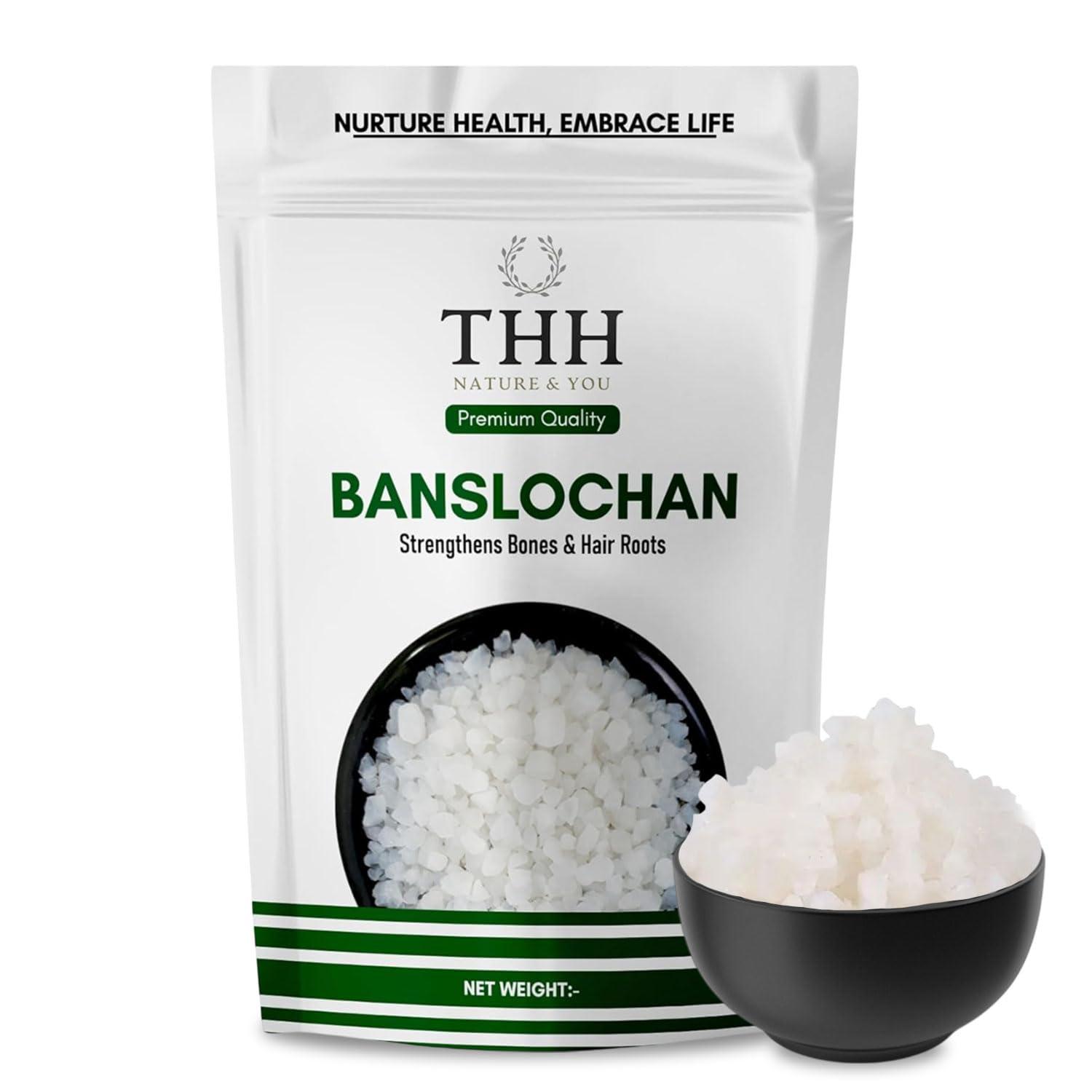 THH THH Organic Tabashir - Vanslochan - Banslochan (200g)| 100% Pure Vanshlochan For Strengthen Bones & Hair Roots| No Added Colors or Preservatives