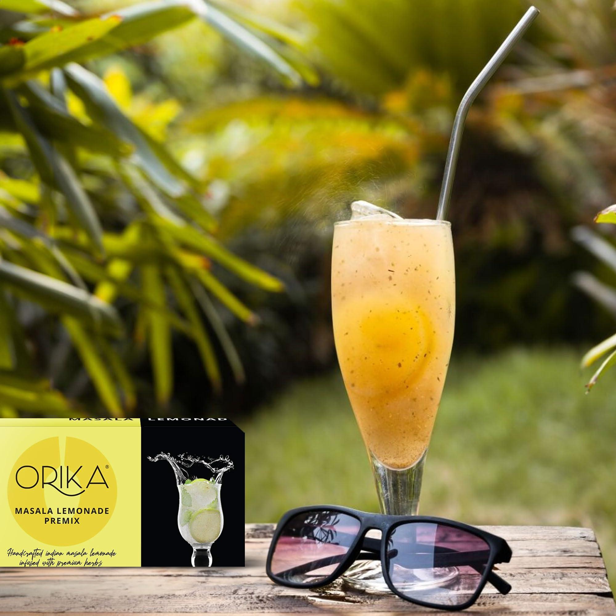 Orika Orika Jaljeera & Masala Lemonade Combo | 20 Sachets (10 Sachets Each Flavour) 380g | Infused With Premium Herbs | Handcrafted Instant Drink Premix | Refreshing Summer Drink