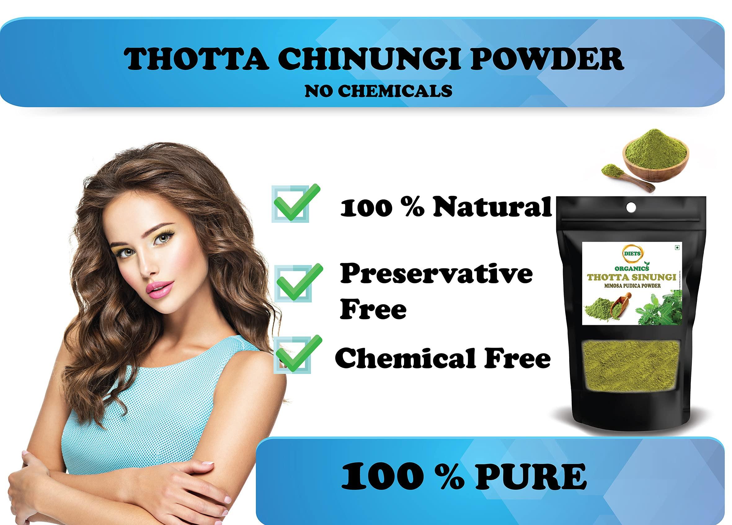 DIETS ORGANICS Diets Organics Thotta Sinungi powder -25 g/Mimosa Pudica Powder/Sleepy Plant Powder/Sensitive Plant Powder/Mudatha Damara/Lajalu/Muttidare Muni/Thottavadi/Ajalikalika-25 G