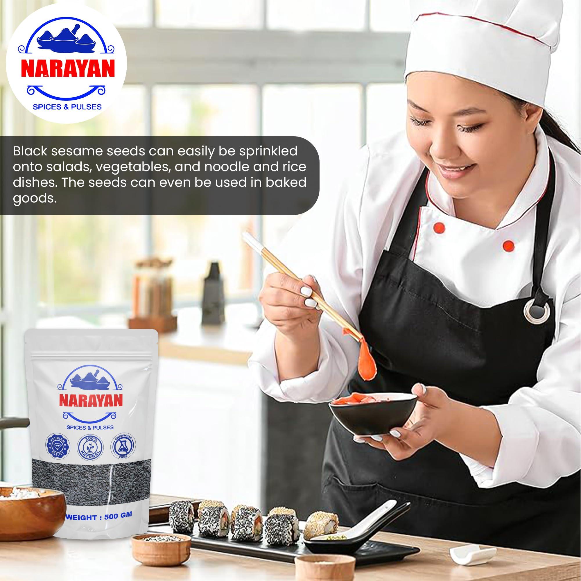 NARAYAN NARAYAN Black Sesame Seeds | Kale Till | 500g (4)