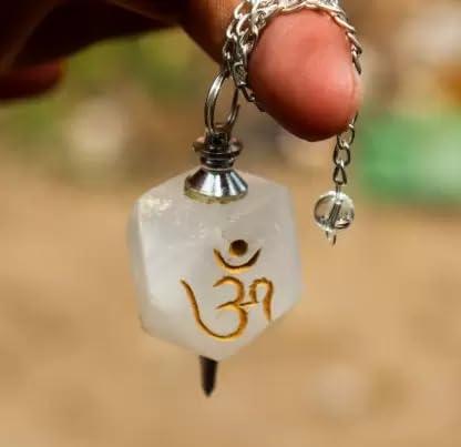 Excel Excel Pentagon Shaped White Quartz Pagan Healing Reiki Pendulum