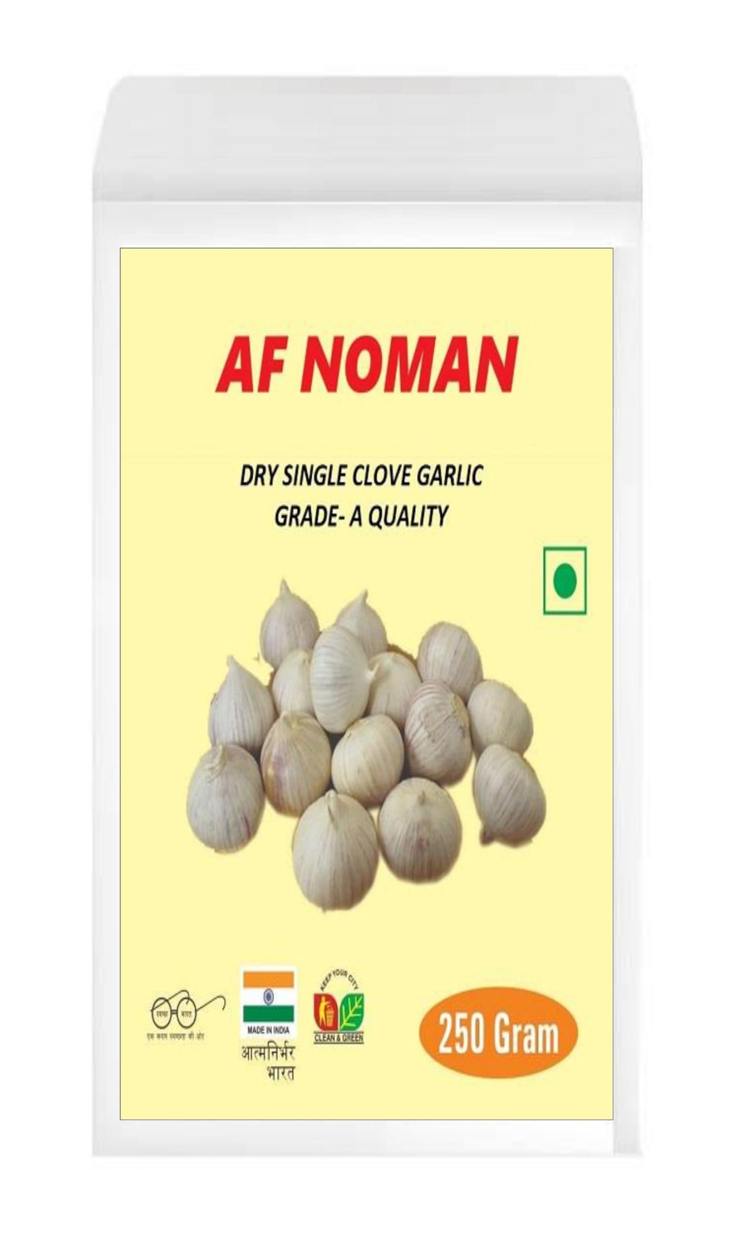 AF NOMAN AF NOMAN Dry Organic Single Clove Garlic Ek Pothi Lahsun Garlic 250 Gm Grade-A Qualilty (Not Hybrid)