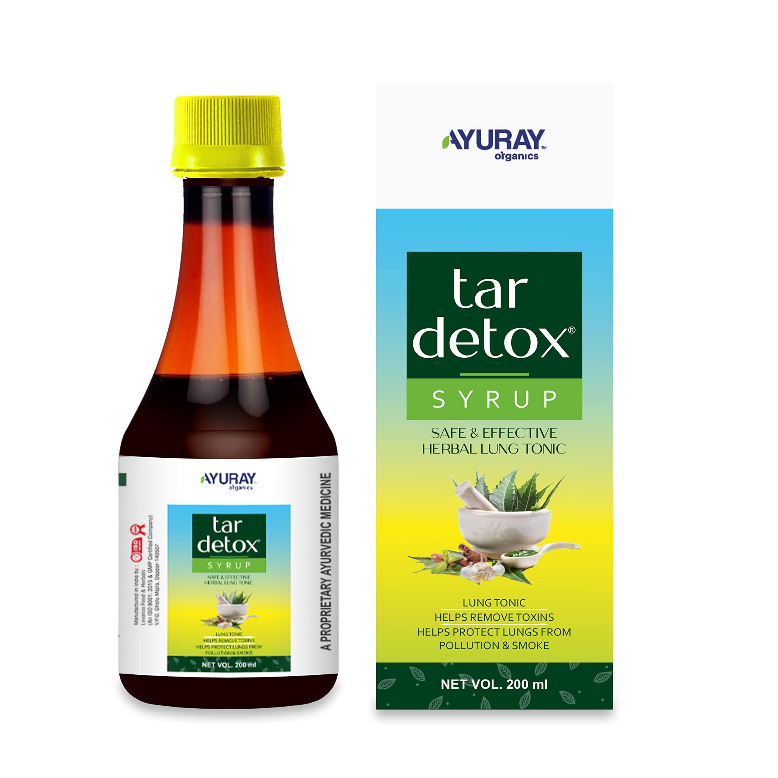 TARDETOX Tardetox Lung Tonic - Pack of 2 | 100% Ayurvedic Lungs Detox Tonic, with Mulethi, Tulsi & Natural Plant Extracts | Removes the toxins and protects your lungs | 200 ml Syrup