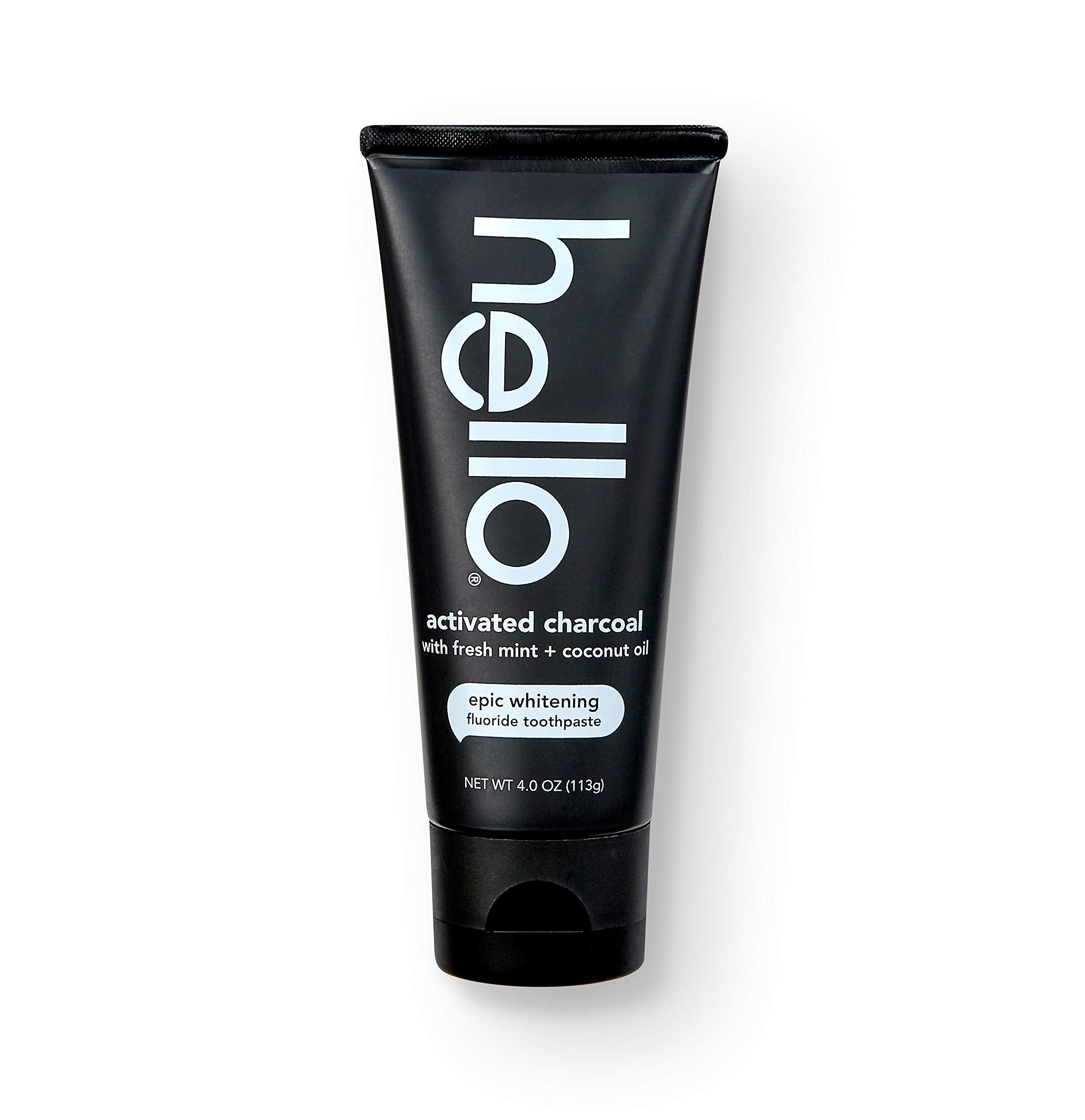 Hello Oral Care Hello Oral Care Activated Charcoal Fluoride Whitening Toothpaste, Vegan & SLS Free, 4 Ounce