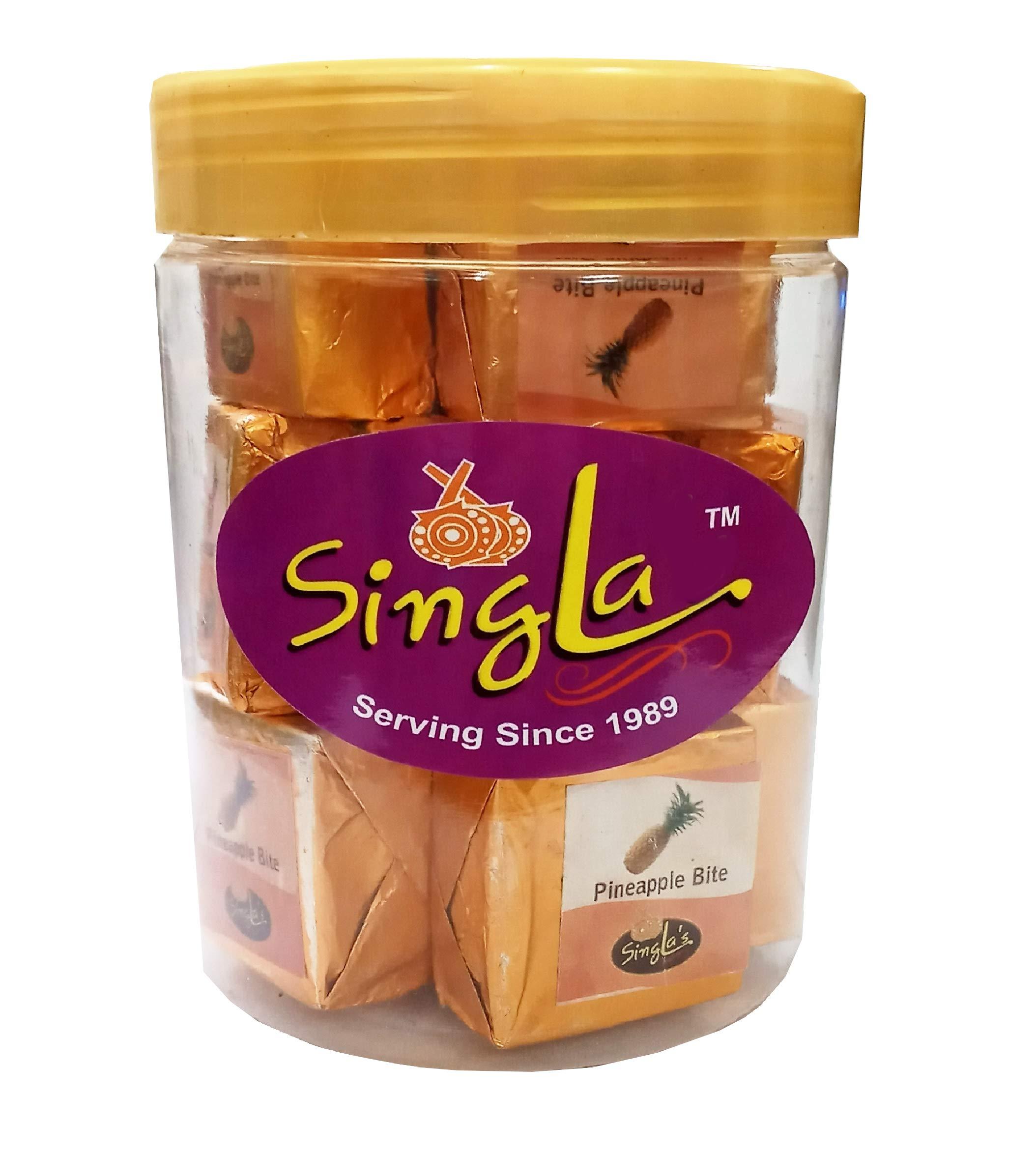 Singla Singla Kaju Katli 350g Pineapple Bite 350g Combo (Pack of 2 *350, 700g)