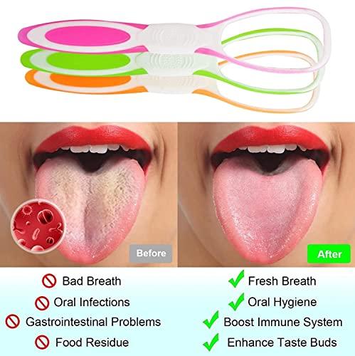 Style Keepers Style Keepers Pack of 5 Tongue Cleaner with Portable travel plastic capsule shape tooth brush holder | Plastic Premium Tongue Cleaner for Fights Bad Breath Oral Health Care Tool, Easy to Use