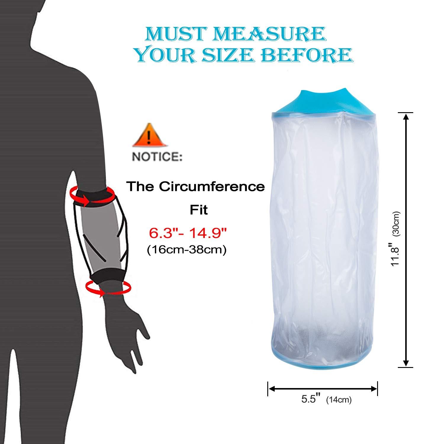 sunby PICC Line Shower Cover Waterproof IV & PICC Line Sleeve Protetcor for Chemotherapy Treatment, Broken Wound Elbow Reusable picc line Covers for Upper Arm Sleeve Protector for Bath