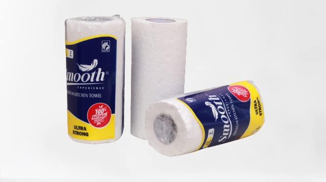 Smooth Smooth 2 Ply Premium Kitchen Towel Single Pack 70 Sheets (Pack of 6)