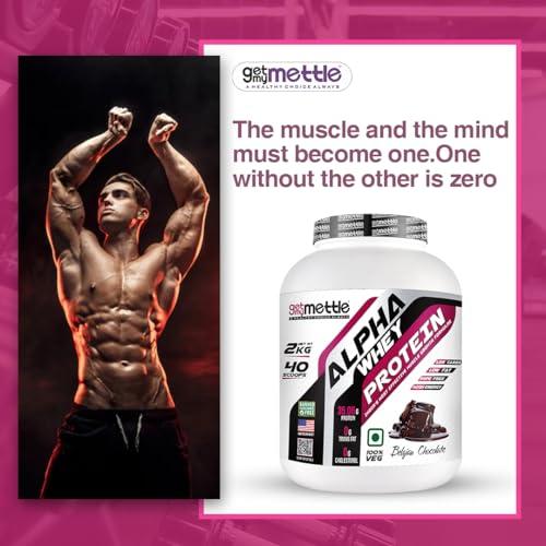 swasthum Getmymettle| Alpha Whey Protein|35.06g Protein|Whey Protein |Kesar Pista Delight,907G