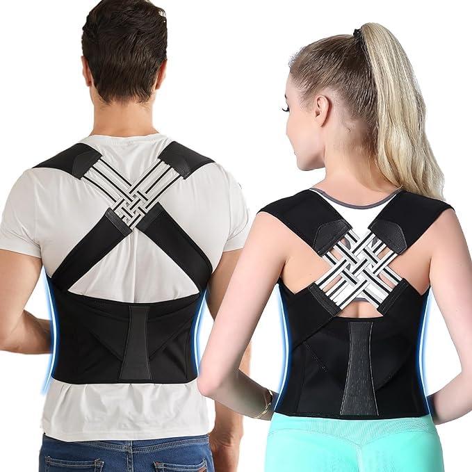 Zenoptix Zenoptix Posture Corrector for Women and Men, Adjustable Back Posture Belt Office Home Gym Unisex, Back Brace for Clavicle Support and Providing Pain Relief from Neck, Back and Shoulder